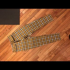 Yellow plaid trousers